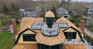 Cedar and copper houses in Woods Hole